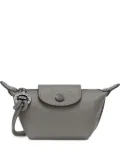 Longchamp Le Pliage Xtra leather coin purse - Grey