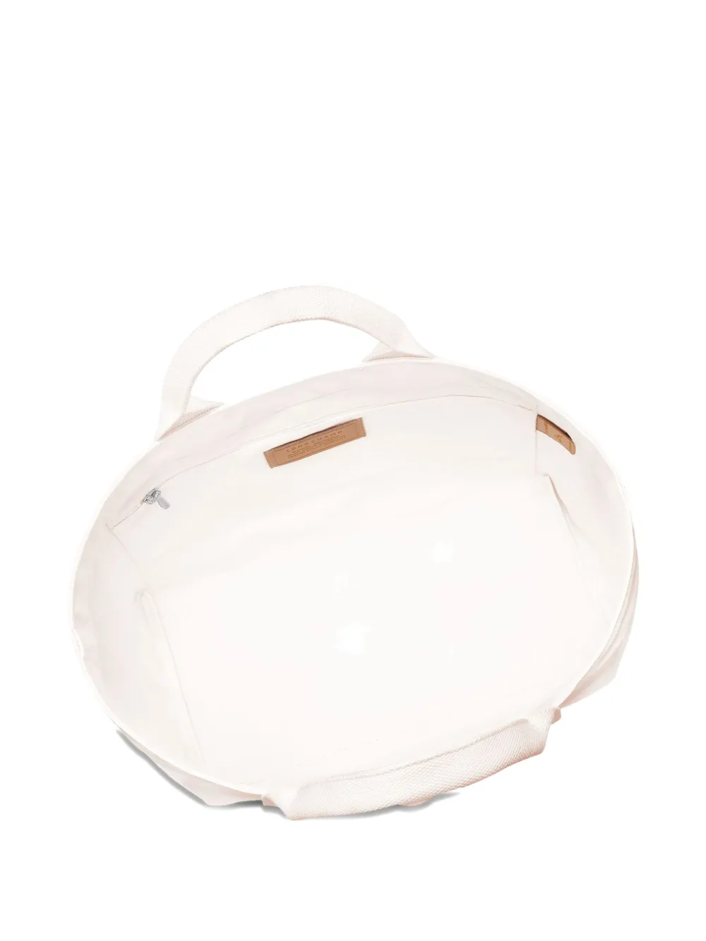 Longchamp Le Roseau canvas shopper Wit