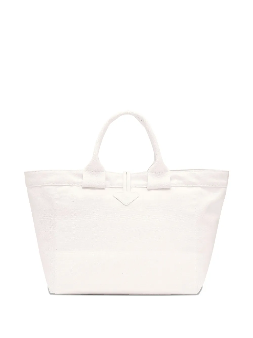 Longchamp Le Roseau canvas shopper Wit