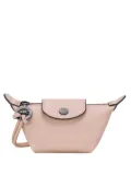 Longchamp embossed leather pouch - Pink