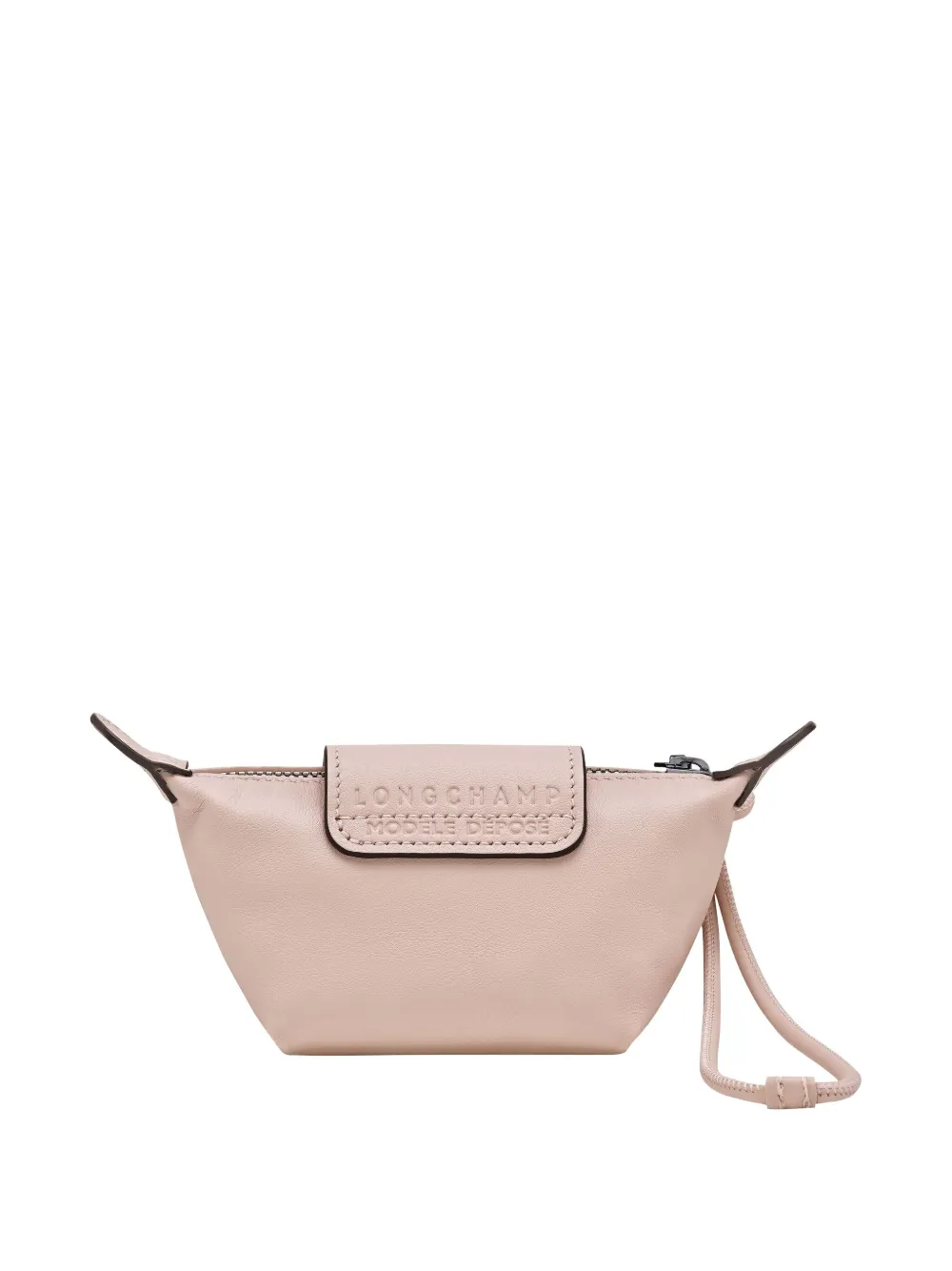 Longchamp embossed leather pouch - Roze