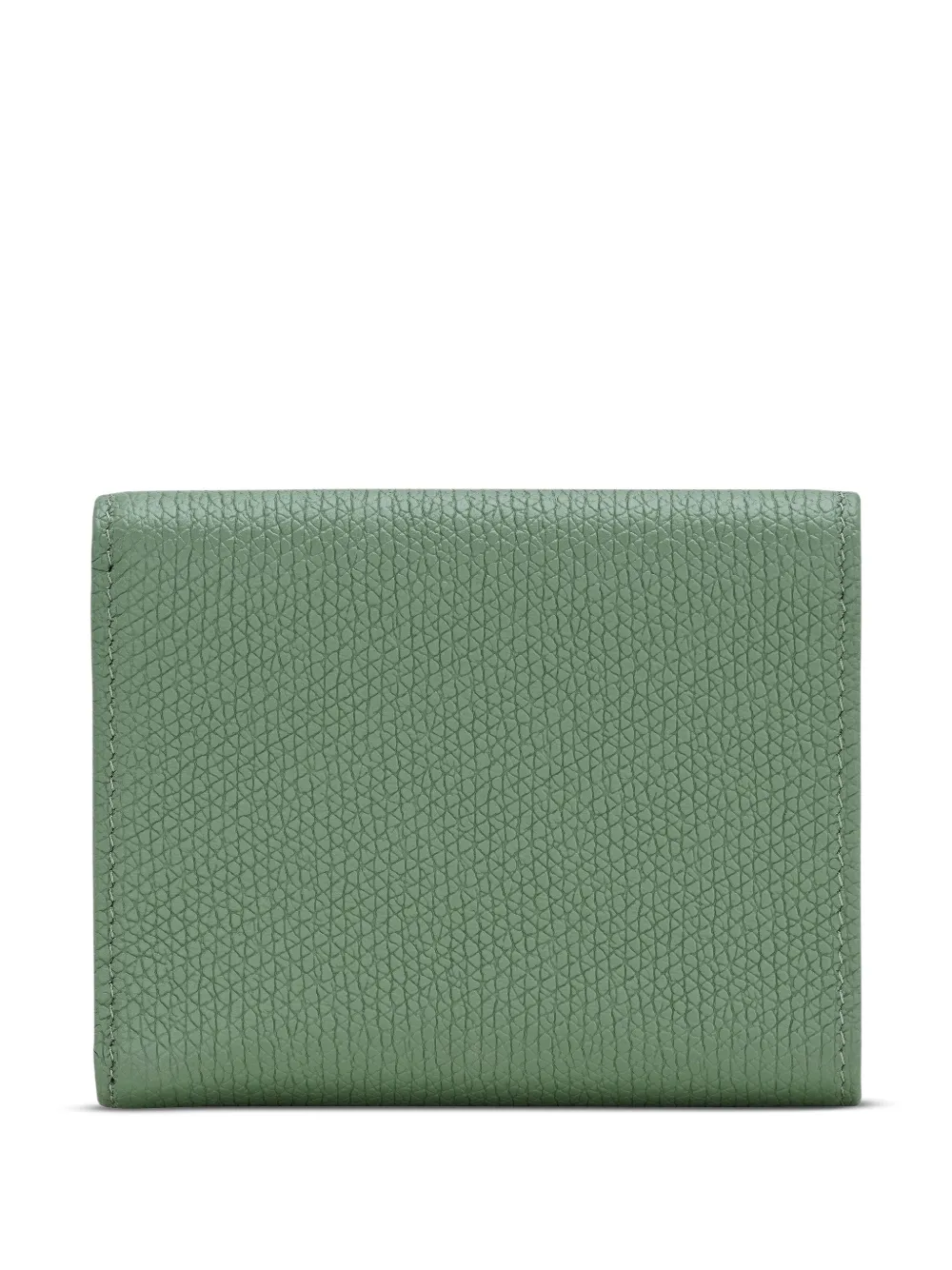Longchamp Le Roseau leren portemonnee met textuur en rits - Groen