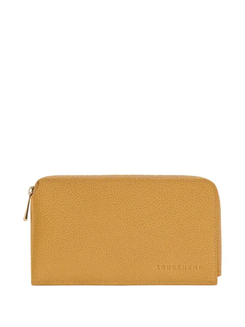 Longchamp Le Foulonné grained-leather pouch