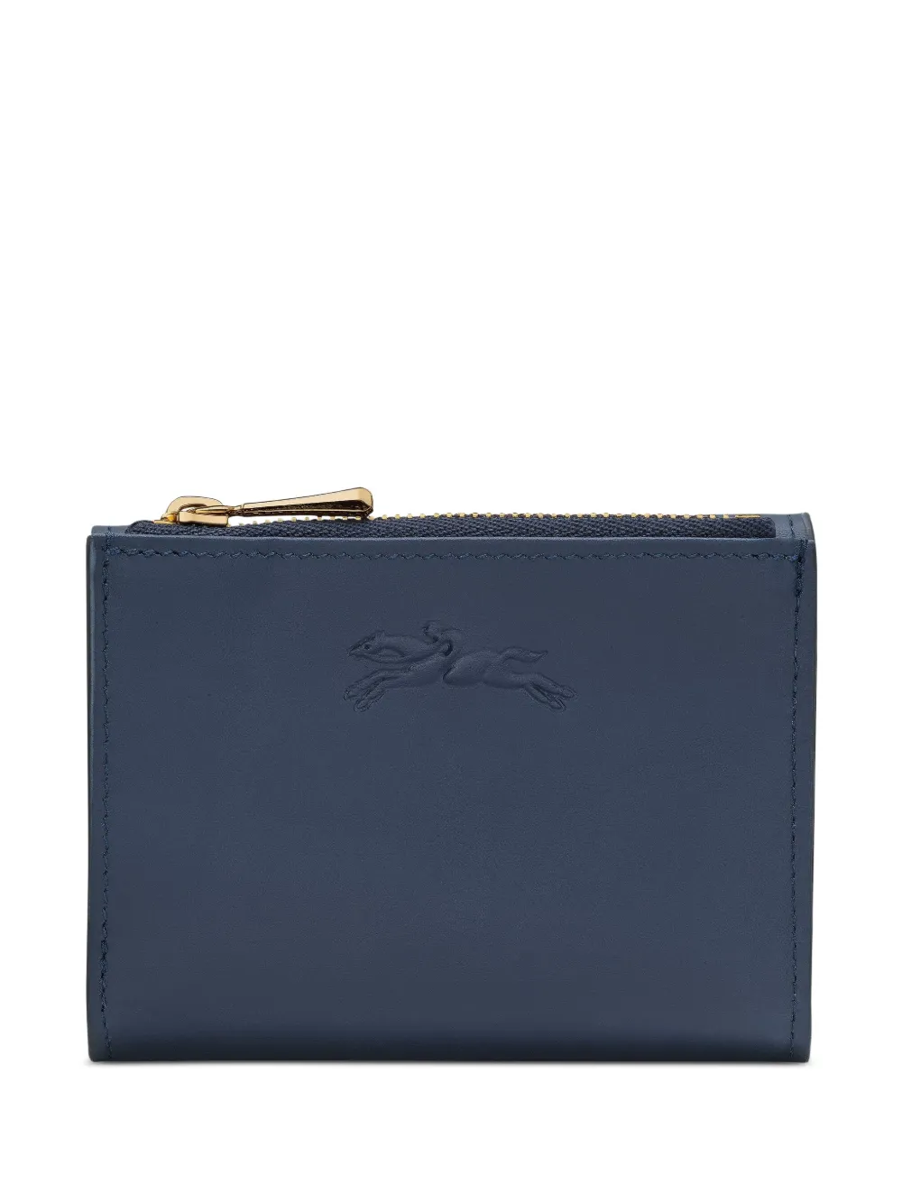 logo-embossed compact wallet