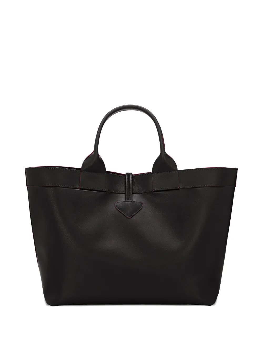 Longchamp Le Roseau leren shopper Zwart