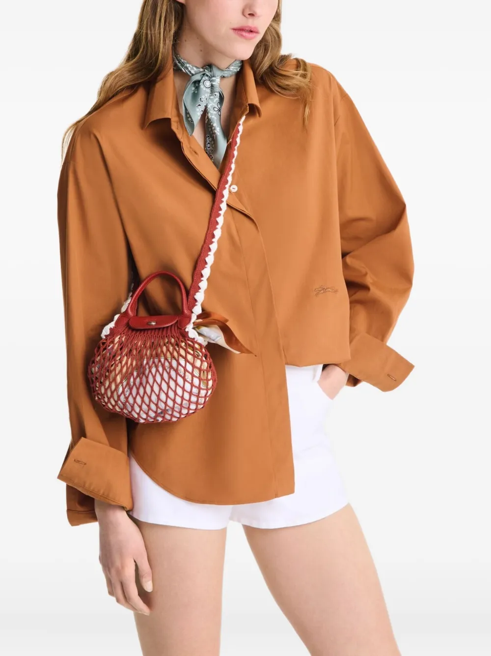 Longchamp Le Pliage kleine schoudertas - Rood