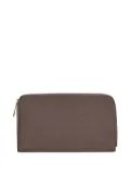 Longchamp Le Foulonné leather zip pouch - Brown
