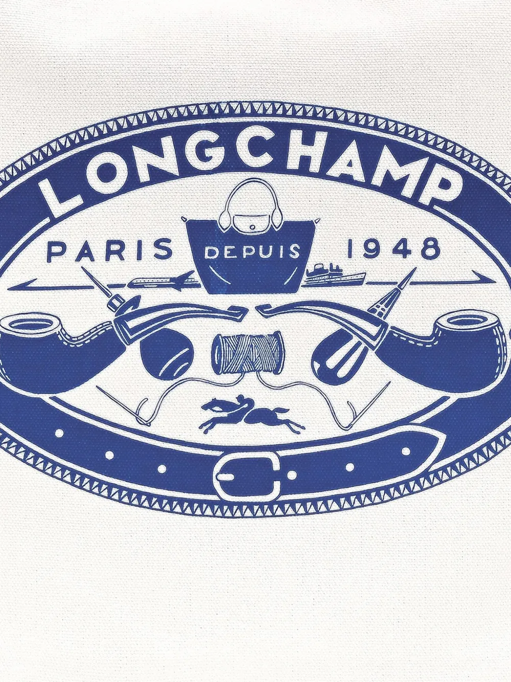 Longchamp Le Pliage medium shopper Wit