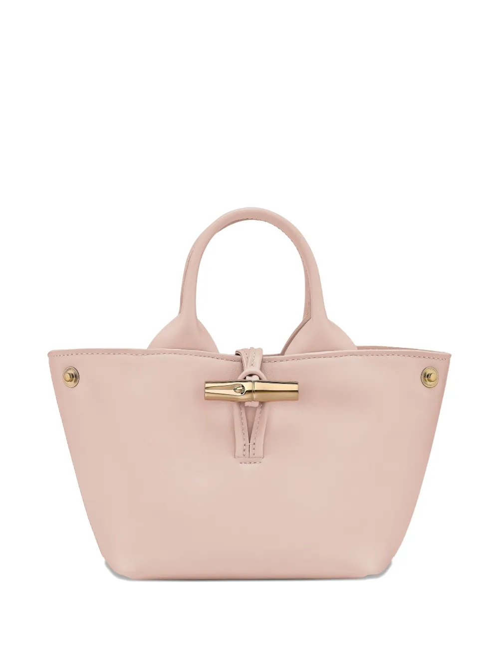 Longchamp Le Roseau leren mini-tas Roze