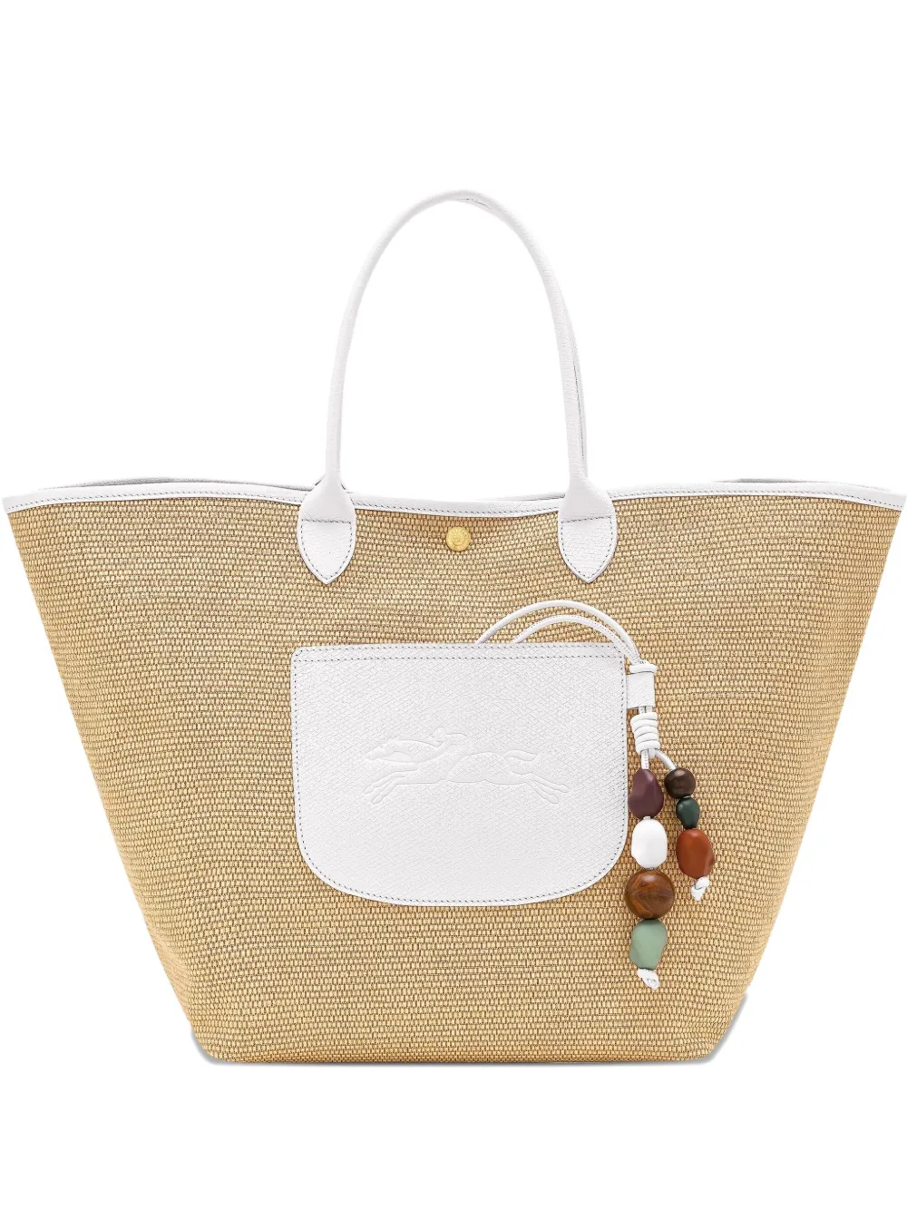Longchamp Le Pliage medium shopper Wit