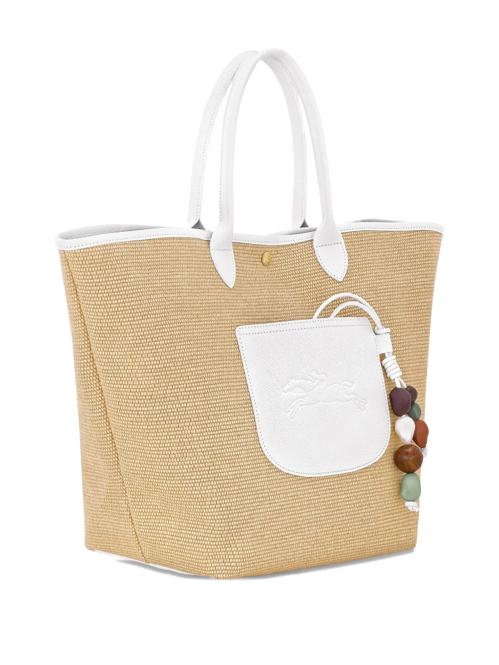 Longchamp Le Pliage medium shopper Wit