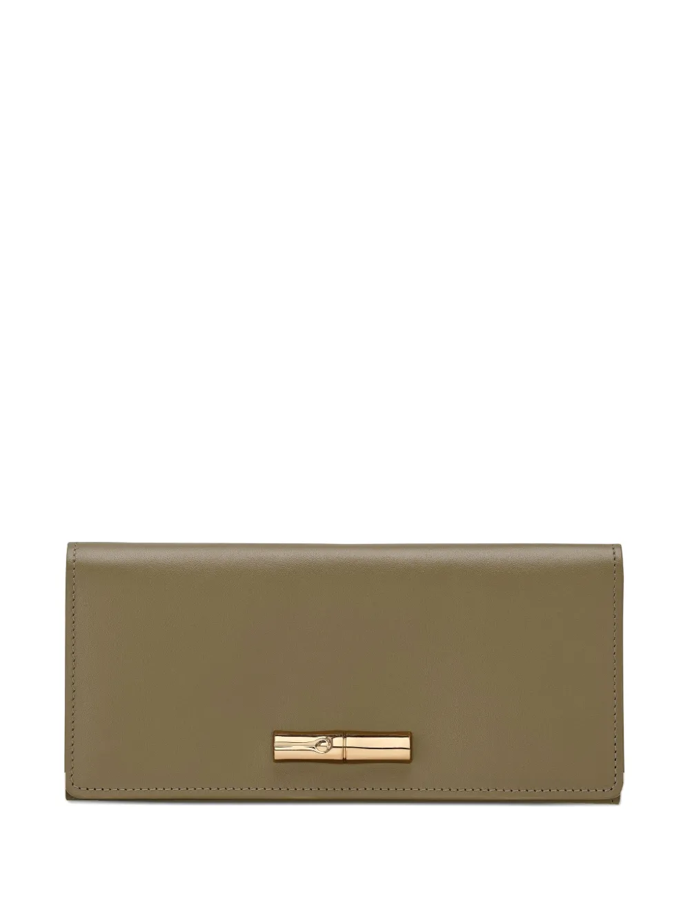 Longchamp Le Roseau bamboo-clasp leather wallet - ブラウン Longchamp Le Roseau bamboo-clasp leather wallet - ブラウン