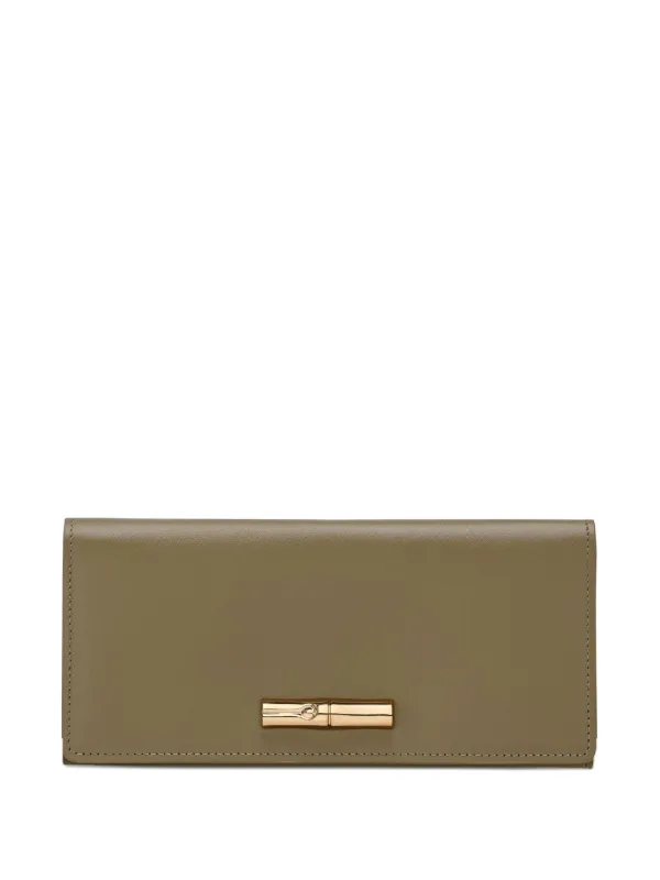 Longchamp Le Roseau bamboo-clasp Leather Wallet Green FARFETCH IN