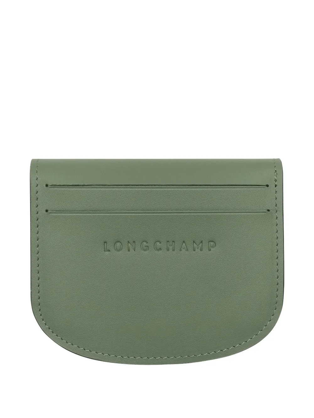 Longchamp Pasjeshouder met logo-reliëf - Groen