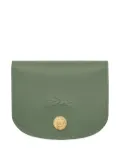 Longchamp embossed-logo cardholder - Green