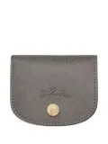 Longchamp textured leather card holder - Grey