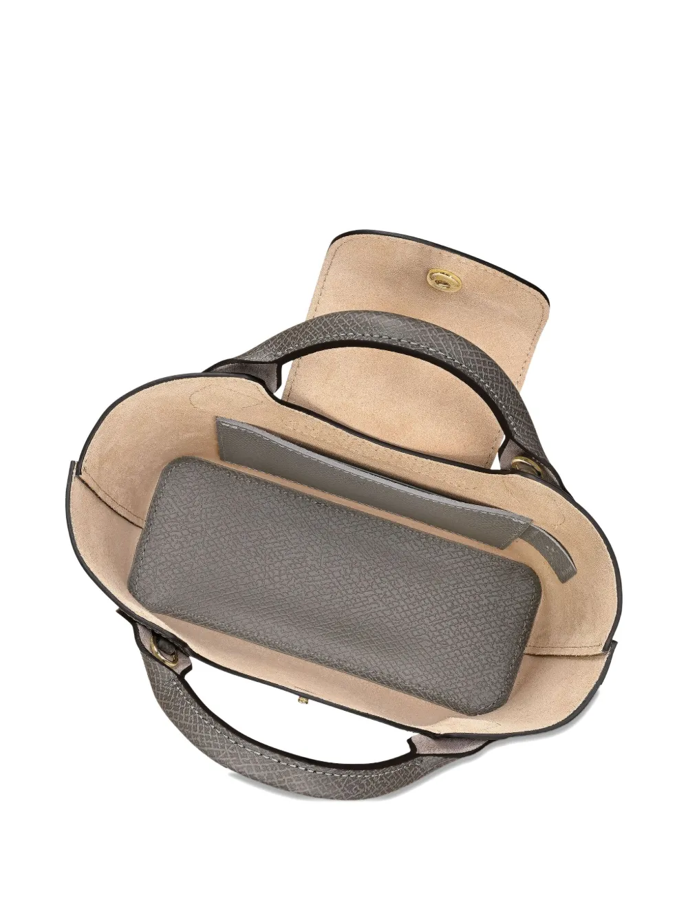 Longchamp Épure top-handle leather mini bag Grijs