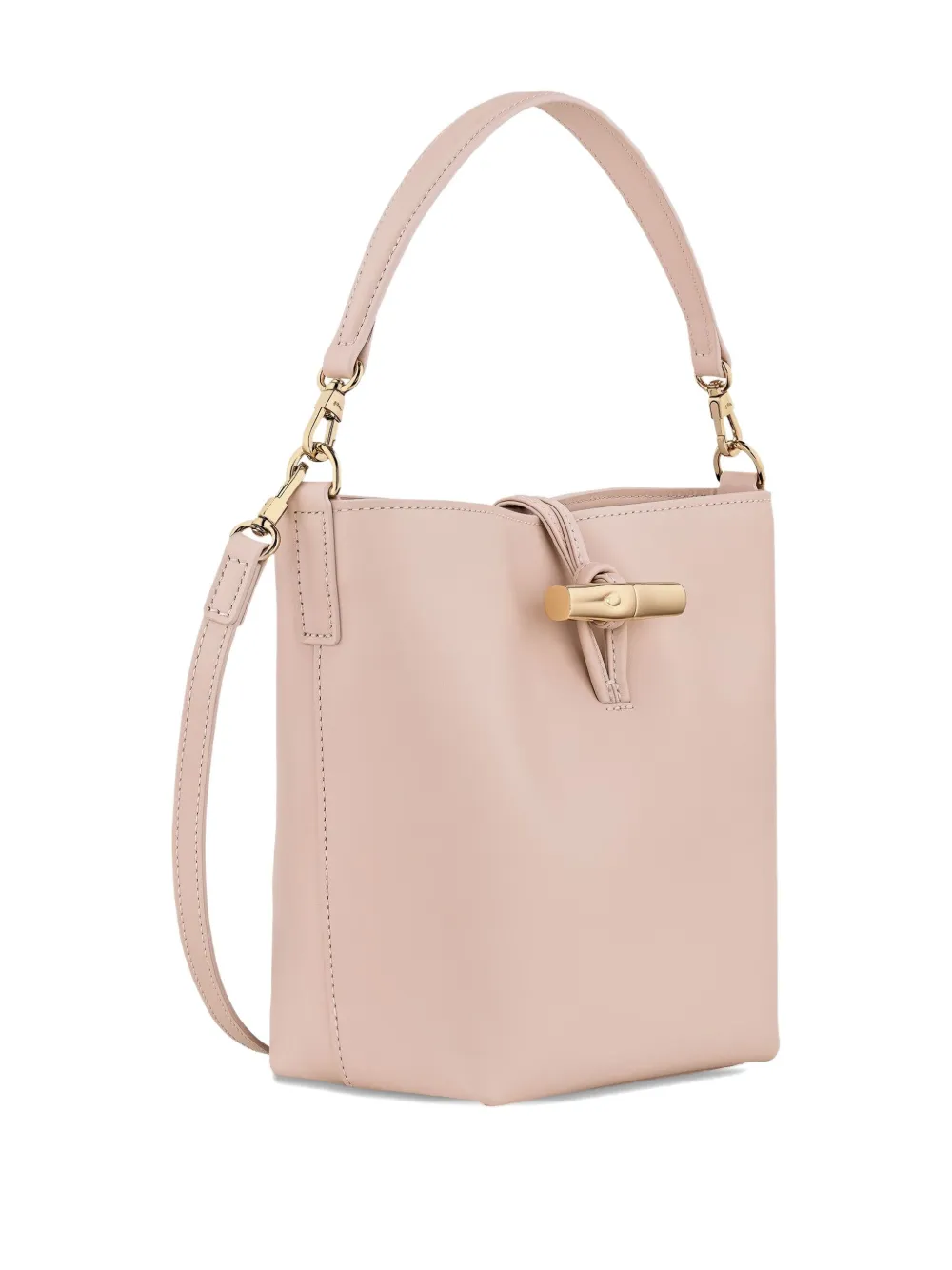 Longchamp Le Roseau mini bucket-tas Roze