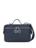 Longchamp double-zip leather mini bag - Navy