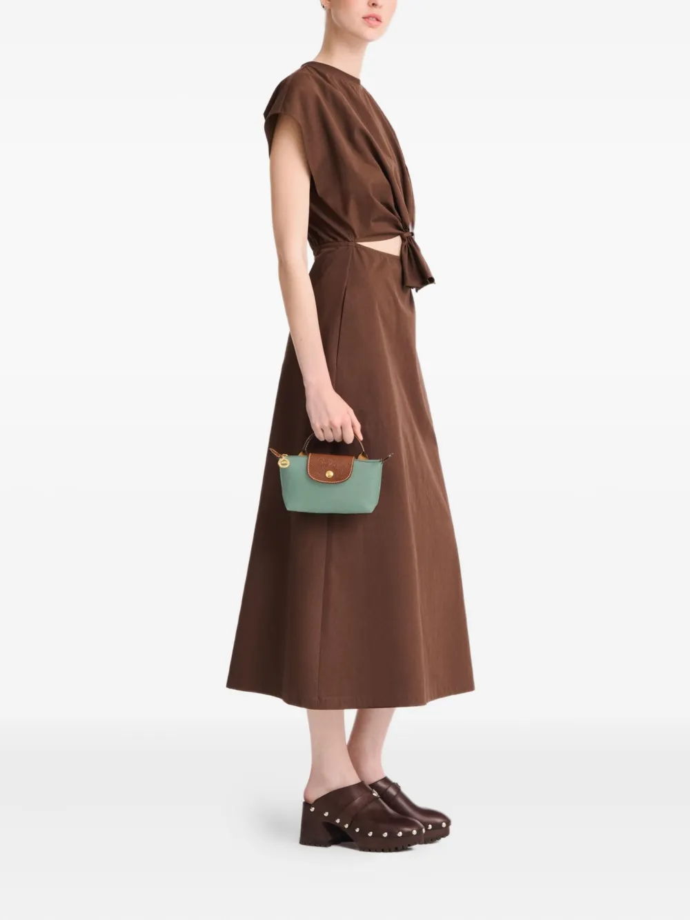 Longchamp Le Pliage clutch Groen
