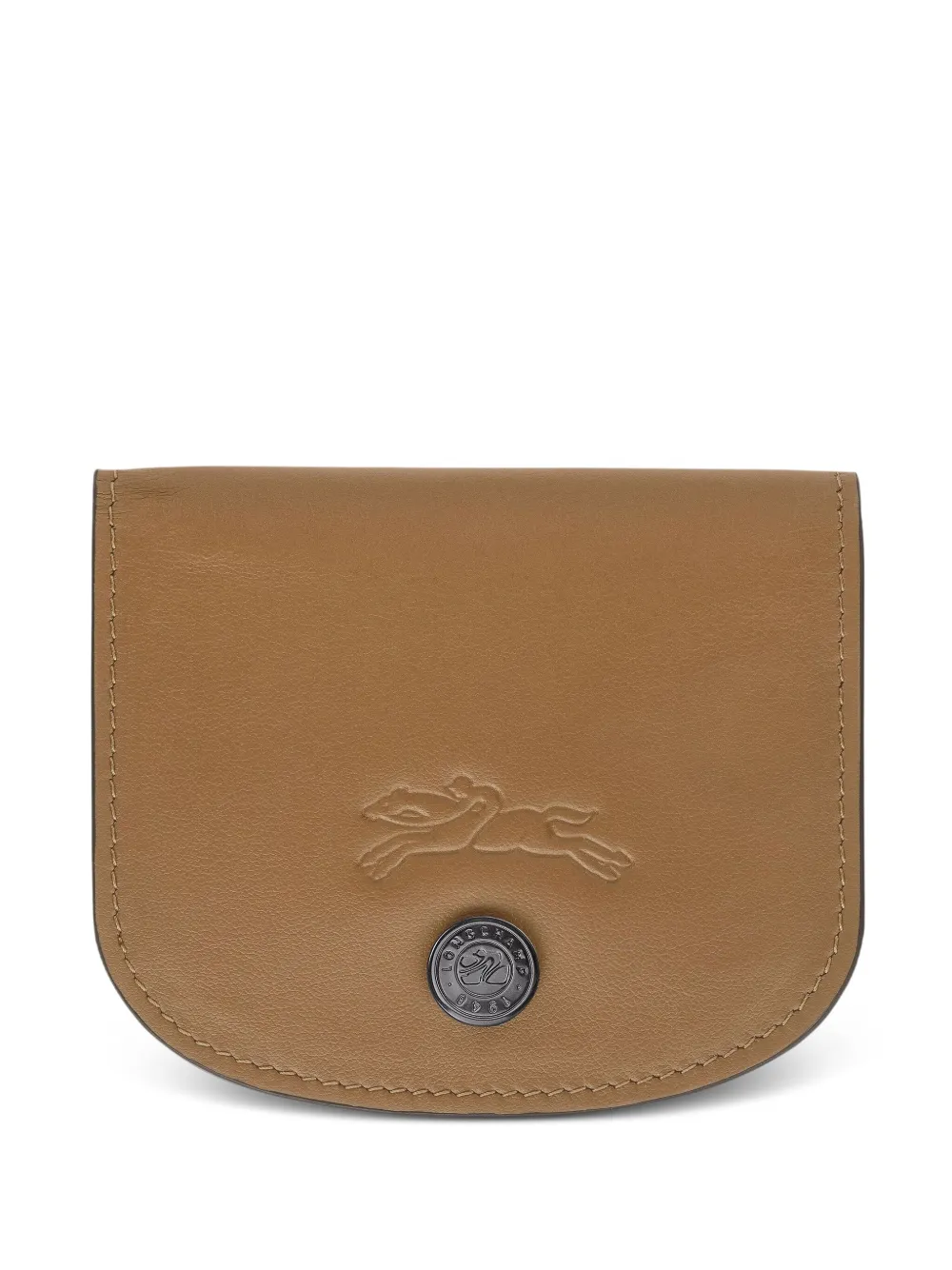 Longchamp Le Pliage Logo-debossed Cardholder In Brown