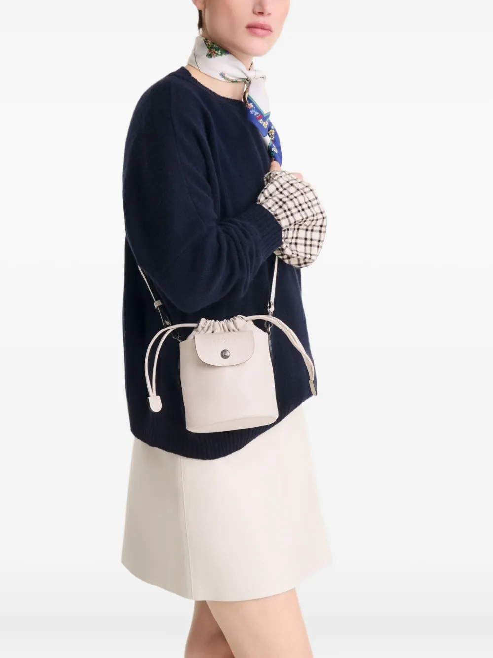 Longchamp Le Pliage Xtra mini bucket-tas Wit
