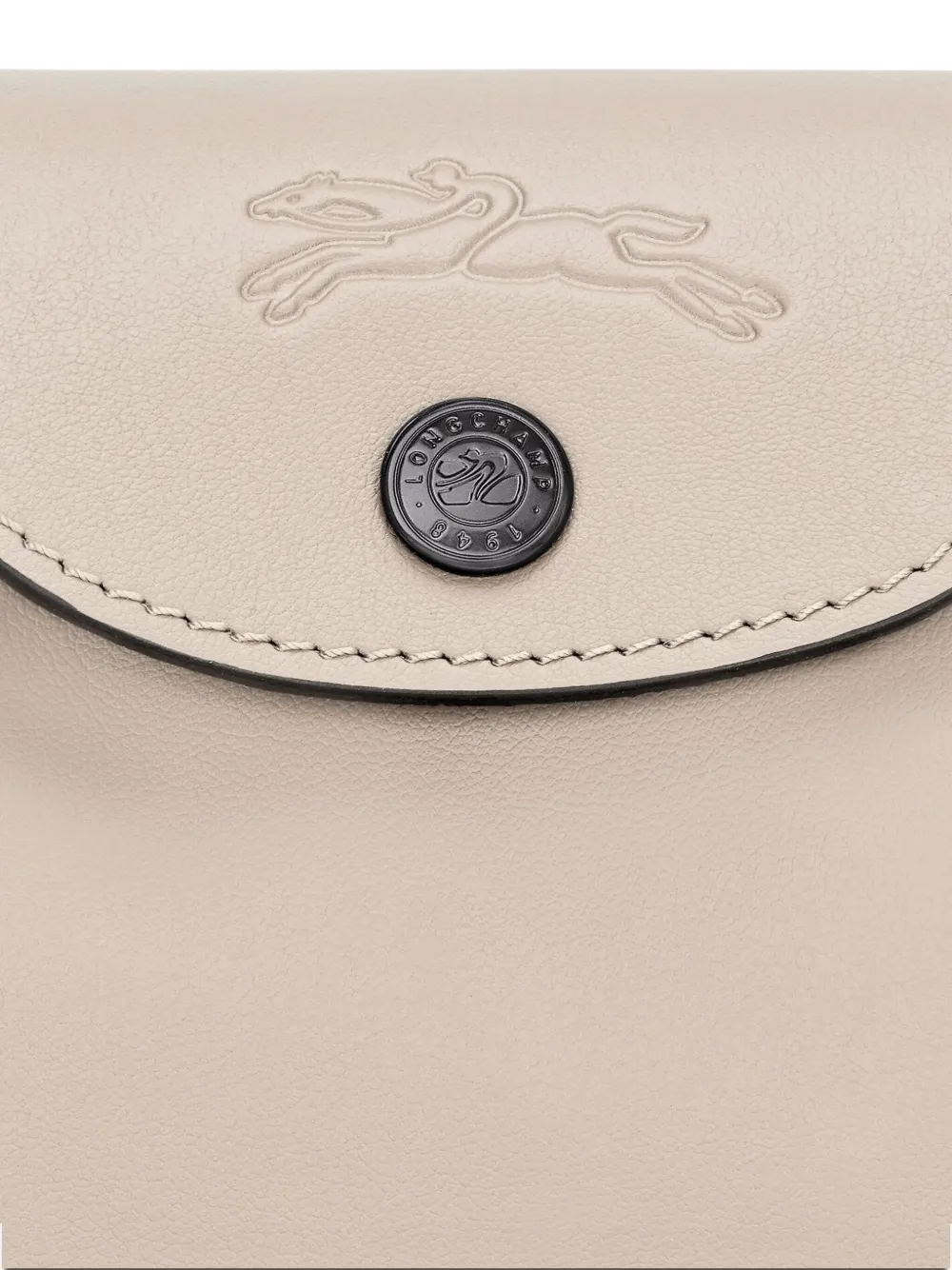 Longchamp Le Pilage gewelfde leren schoudertas Roze