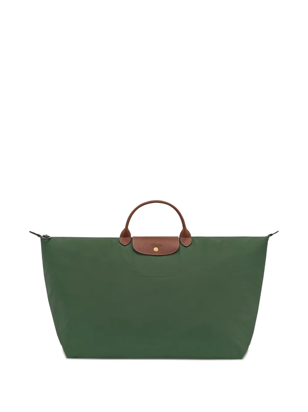 Longchamp Shopper met rits Groen