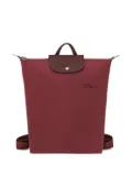 Longchamp zip-up backpack - Red