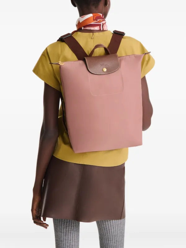 Longchamp Medium Le Pliage zip-up Backpack | Pink | FARFETCH display picture 3