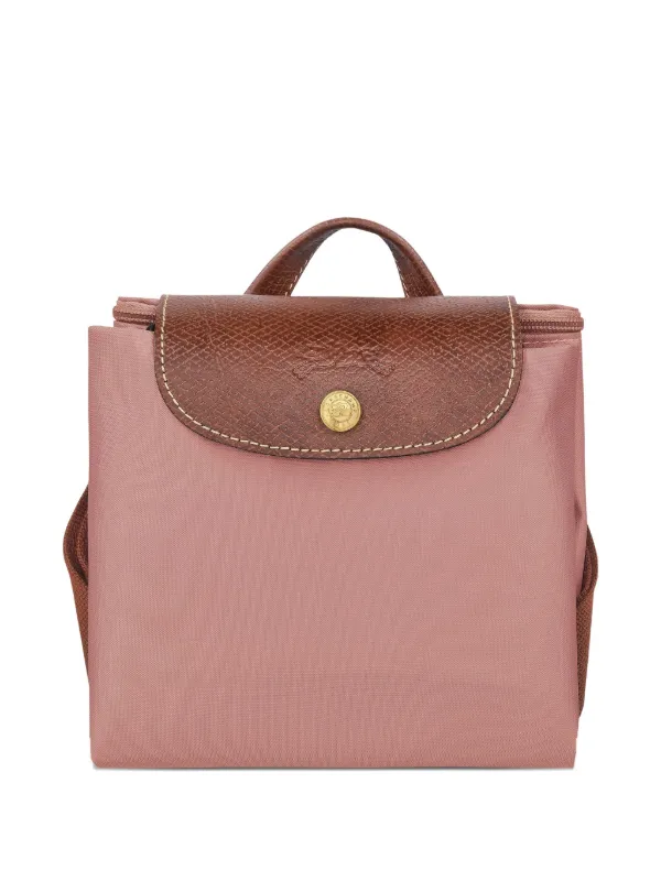 Longchamp Pink and Brown Backpack Longchamp | Bags | Longchamp Le Pliage Backpack Pink | Poshmark main image 4