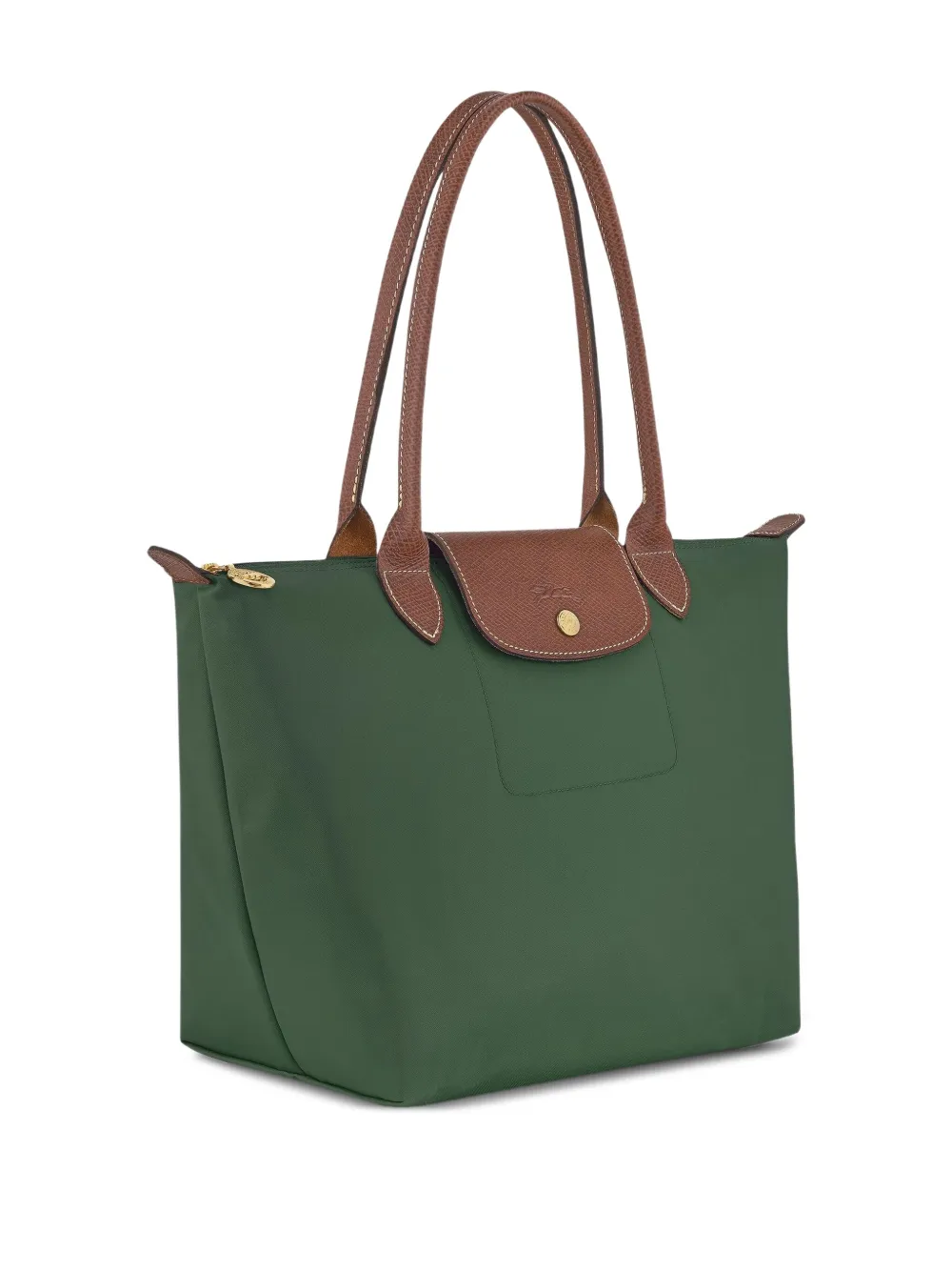 Longchamp Le Pliage medium shopper Groen