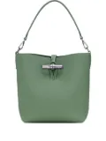 Longchamp Le Roseau textured leather bucket bag - Green