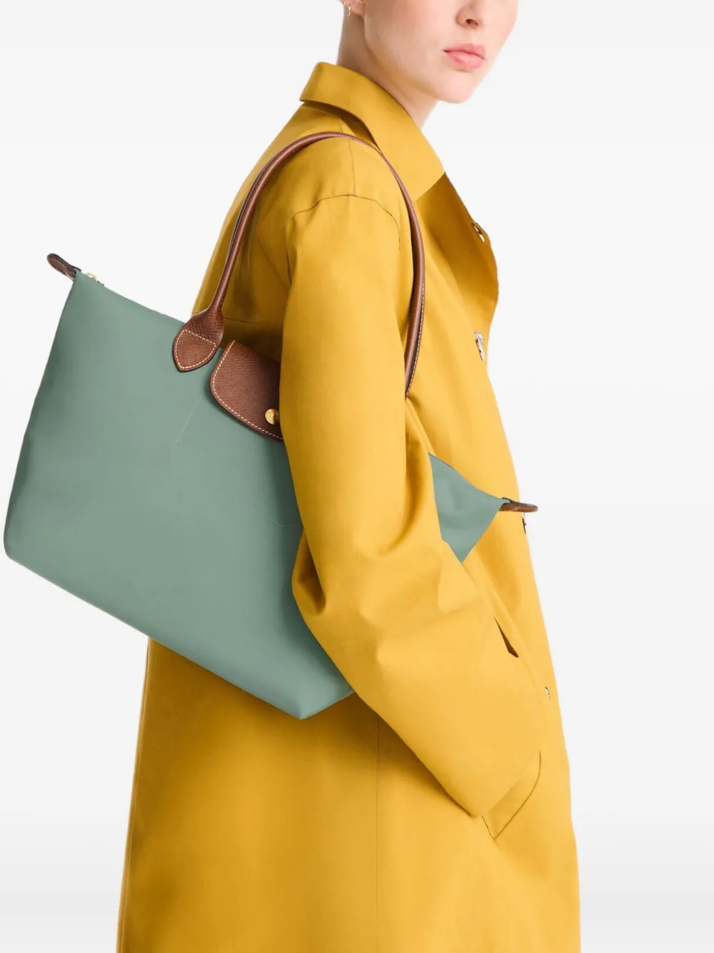 Longchamp medium Le Pliage Original shoulder bag - Groen