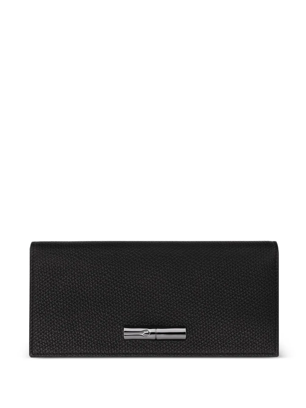 Longchamp Le Roseau leren portemonnee met textuur Zwart
