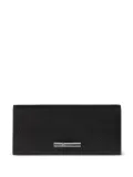 Longchamp Le Roseau textured leather continental wallet - Black