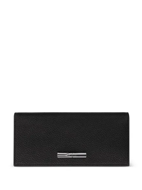 Longchamp Le Roseau textured leather continental wallet