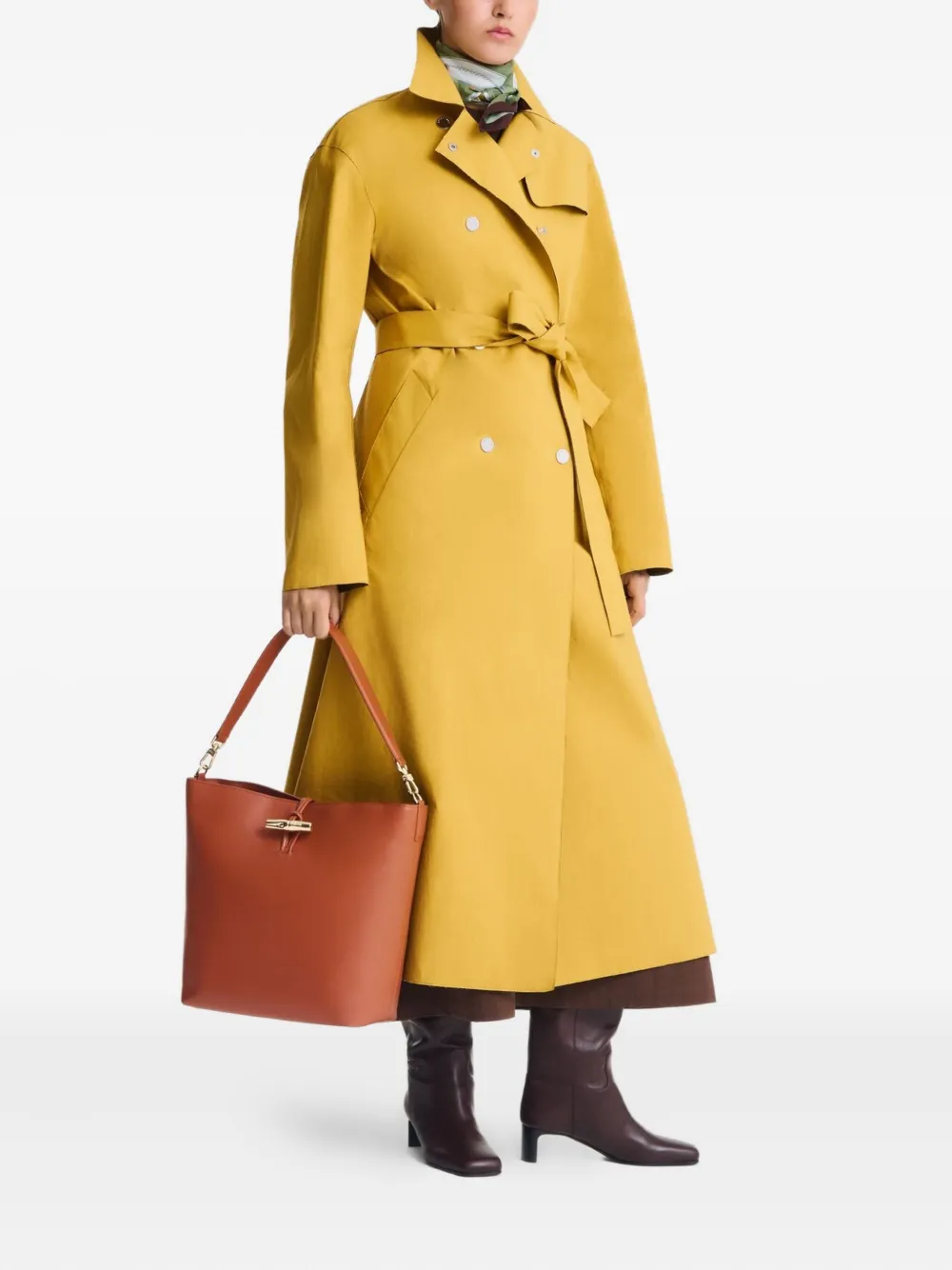 Longchamp Le Roseau schoudertas - Bruin