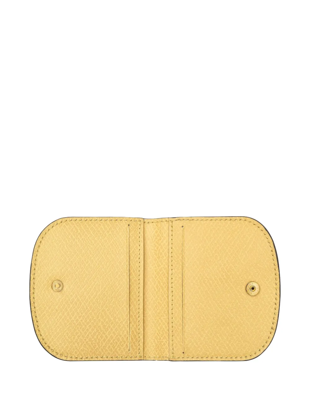 Longchamp Épure leren pasjeshouder met reliëf Geel