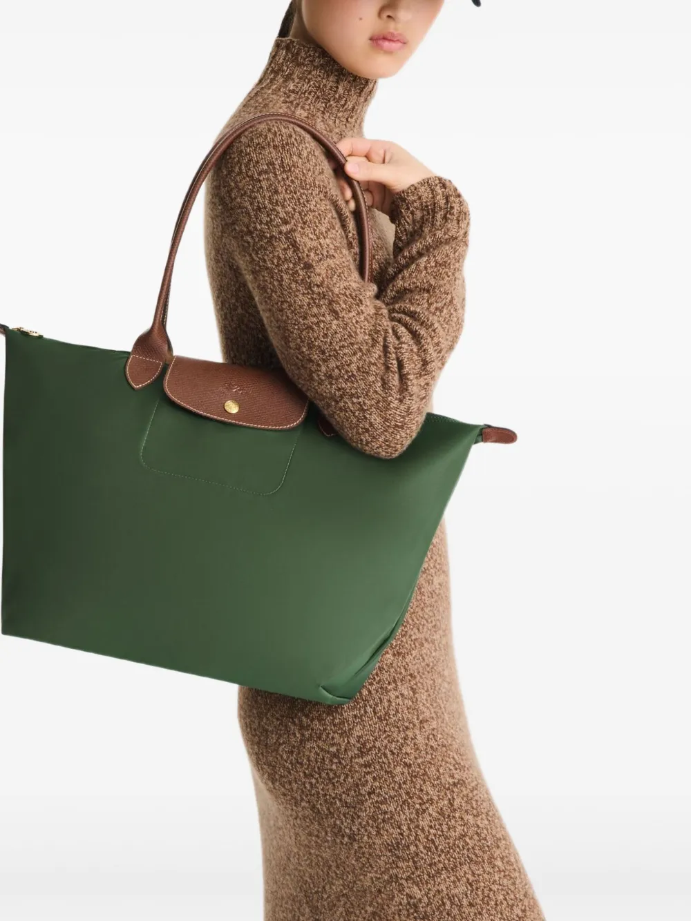 Longchamp Le Pliage schoudertas Groen