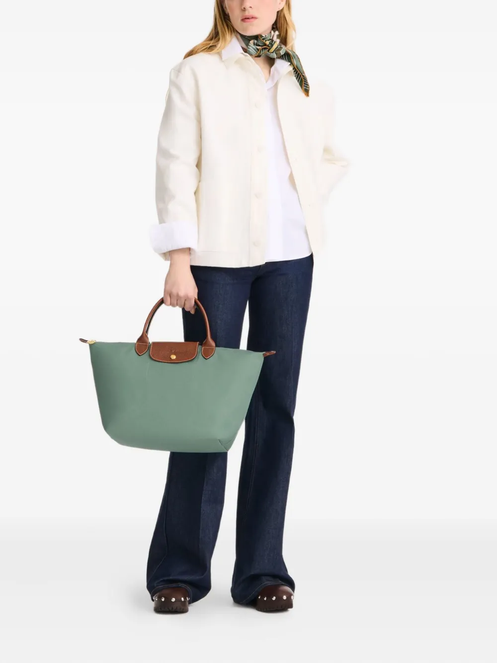 Longchamp medium Le Pliage Original tote bag - Groen