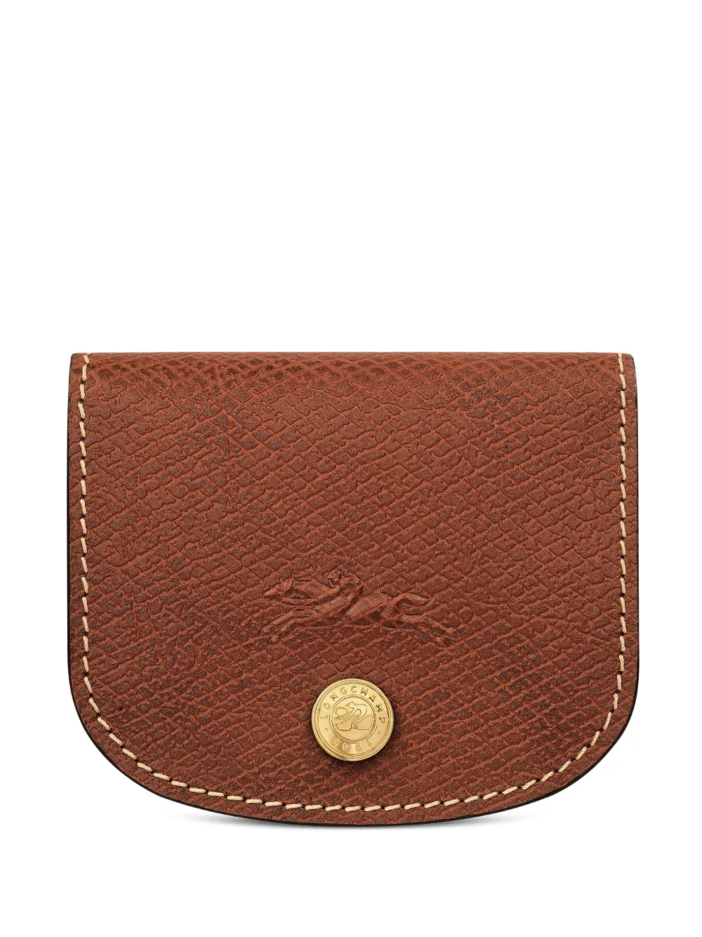 Longchamp Épure エンボスレザー カードケース - ブラウン Longchamp Épure エンボスレザー カードケース - ブラウン