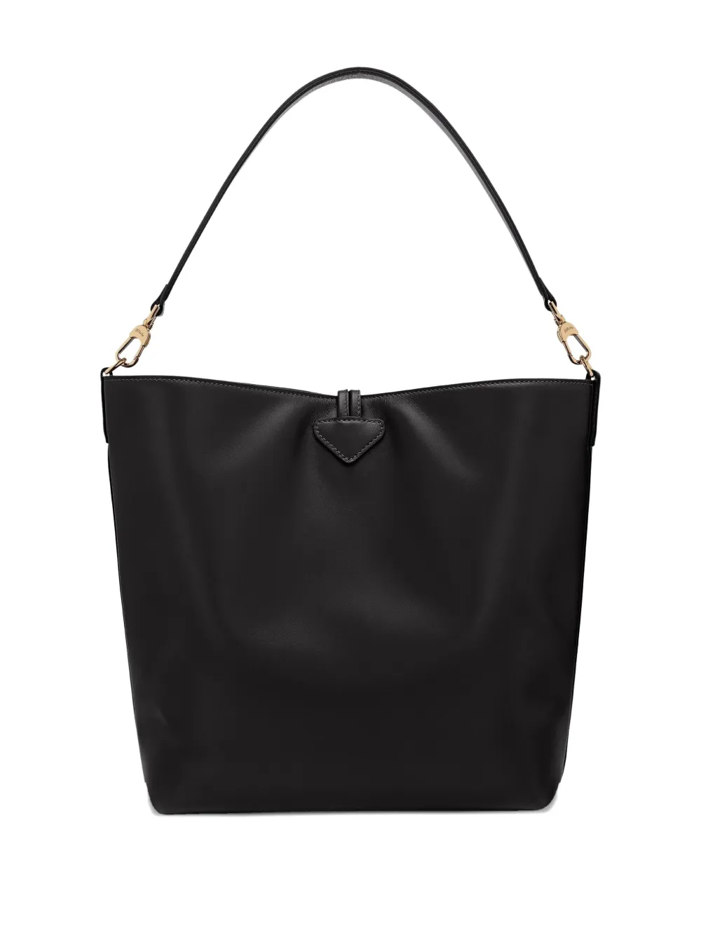 Longchamp Medium Le Roseau leren schoudertas Zwart