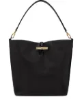 Longchamp medium Le Roseau leather shoulder bag - Black