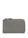 Longchamp Le Pliage textured leather cardholder - Grey
