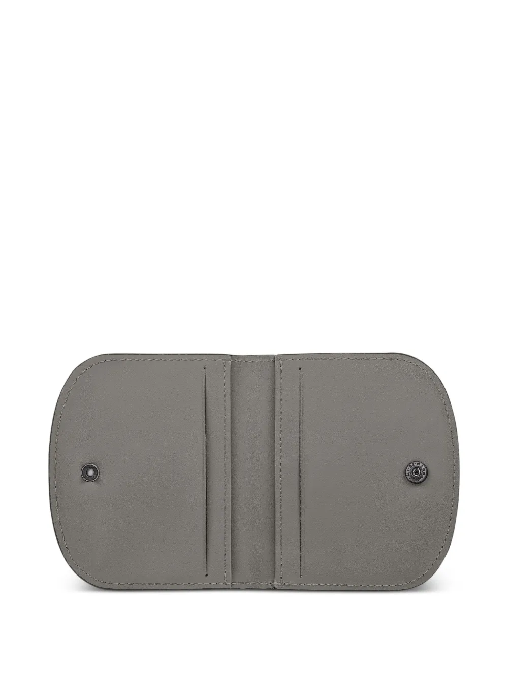 Longchamp Le Pliage Leather Cardholder In Gray