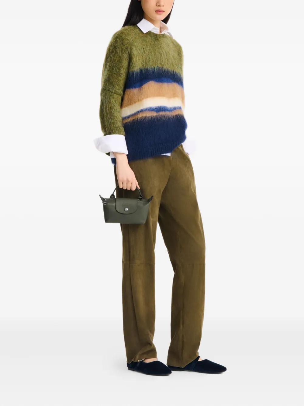 Longchamp Le Pliage mini-tas Groen