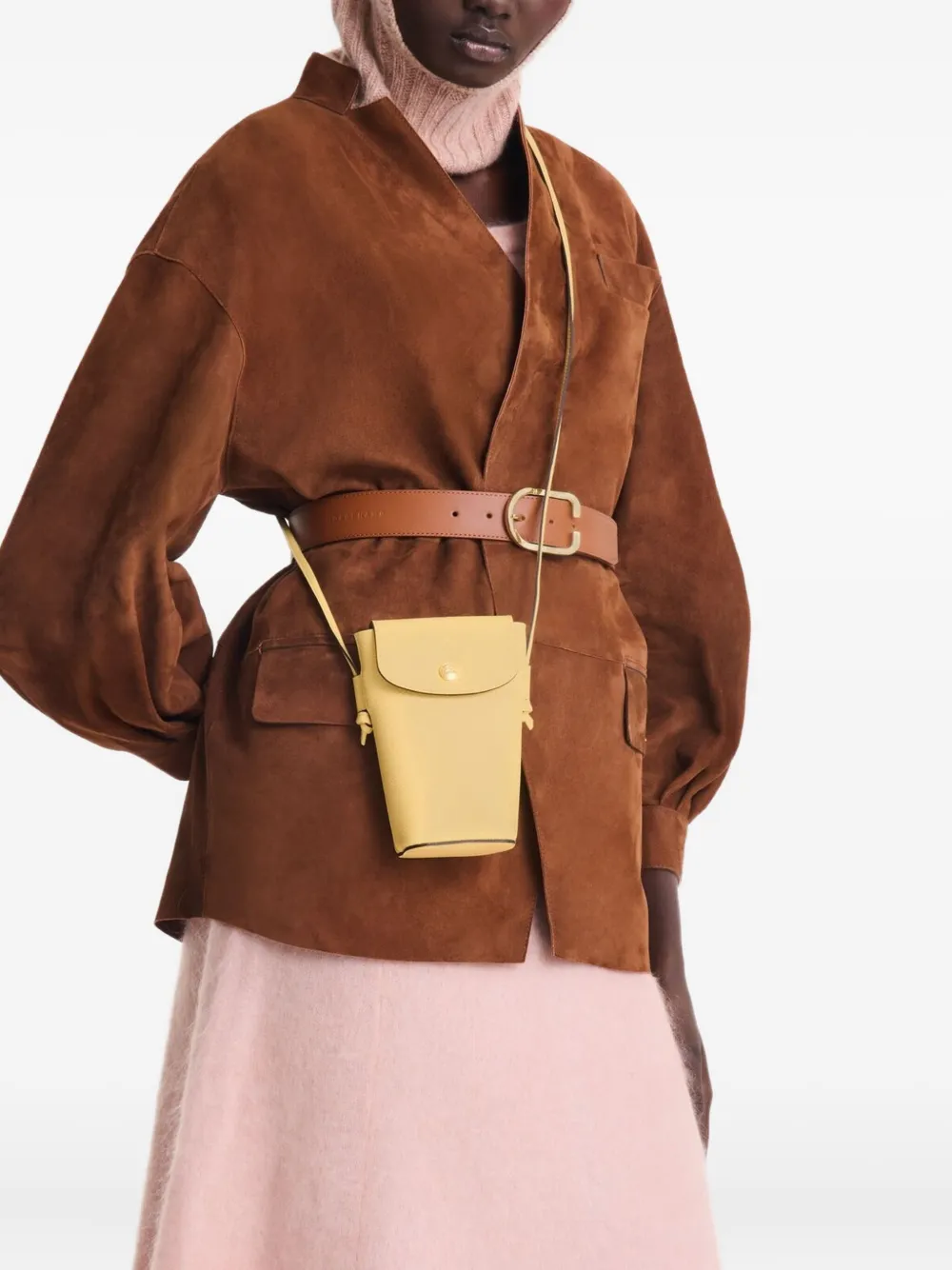Longchamp Épure telefoonhoesje Geel