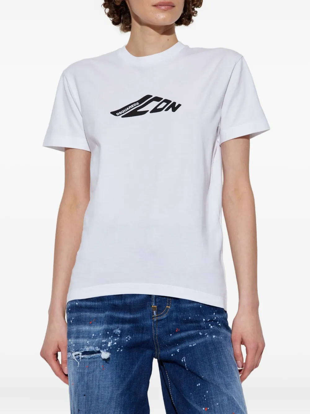 DSQUARED2 T-shirt met print Wit