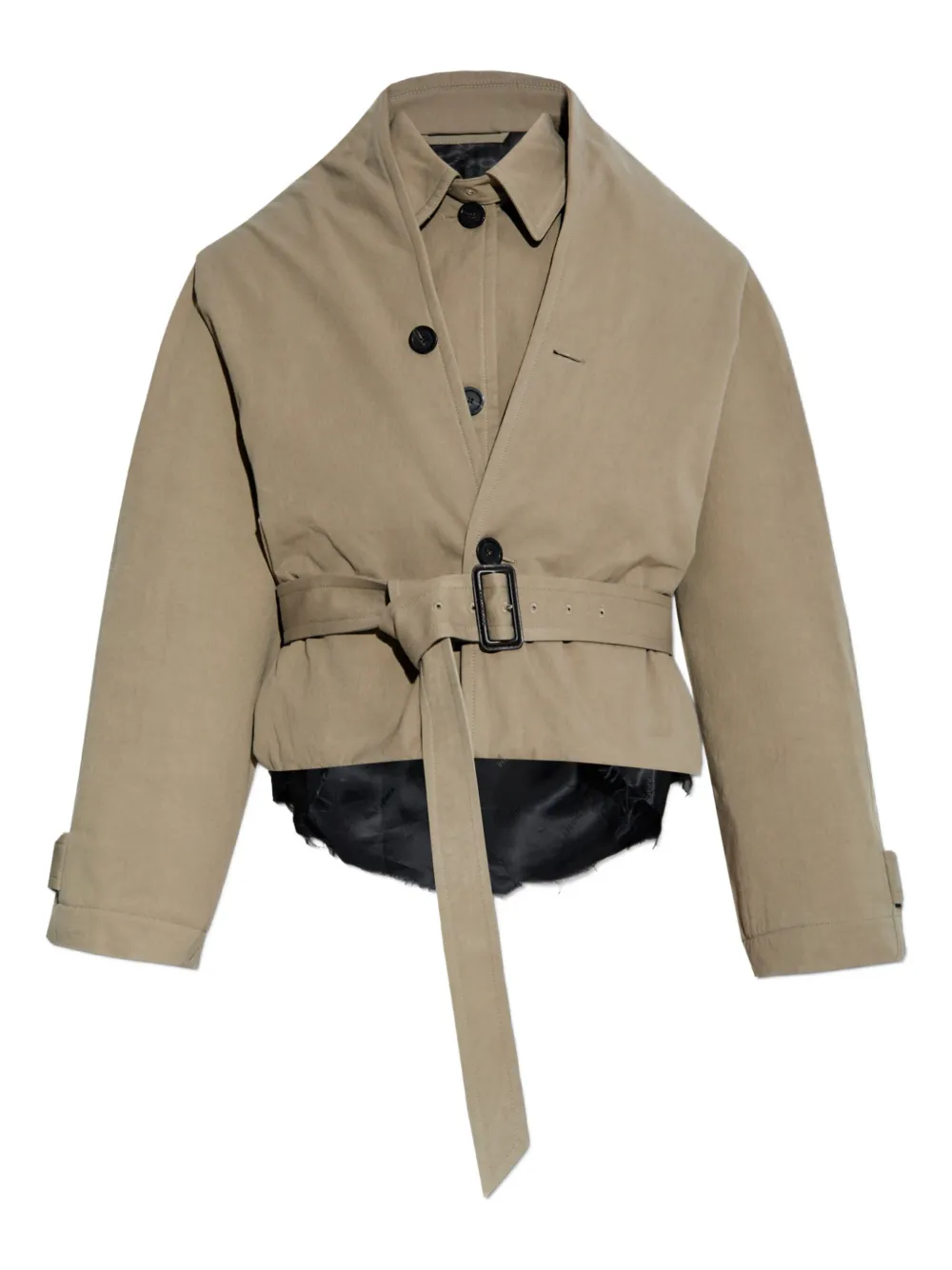 Balenciaga flipped hooded trench - Neutrals